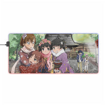 Load image into Gallery viewer, A Certain Magical Index Kamijou Touma, Index Librorum Prohibitorum, Mikoto Misaka, Kuroko Shirai RGB LED Mouse Pad (Desk Mat)