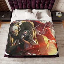 Load image into Gallery viewer, Colossal and armored titan and Annie Leonhart Sherpa Blanket