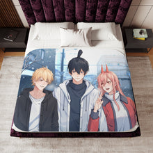 Load image into Gallery viewer, Anime Chainsaw Man Sherpa Blanket