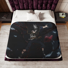 Load image into Gallery viewer, Black Clover Asta Sherpa Blanket