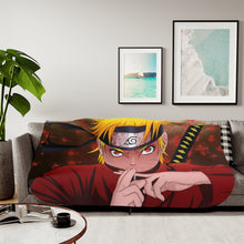 Load image into Gallery viewer, naruto uzumaki sage moad Sherpa Blanket