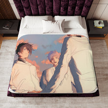 Load image into Gallery viewer, The Promised Neverland Ray, Norman, Emma Sherpa Blanket