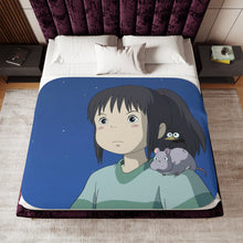 Load image into Gallery viewer, Anime Spirited Away Sherpa Blanket