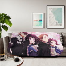 Load image into Gallery viewer, Hyouka Eru Chitanda, Satoshi Fukube, Mayaka Ibara Sherpa Blanket
