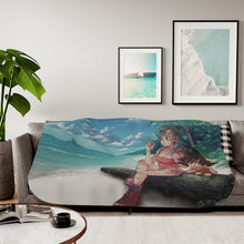 Load image into Gallery viewer, Bulma and Goku Dragon Ball Sherpa Blanket