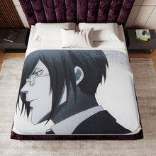 Load image into Gallery viewer, Nobuchika Ginoza Side view Sherpa Blanket