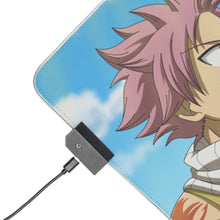 Load image into Gallery viewer, Fairy Tail Natsu Dragneel, Lucy Heartfilia, Happy RGB LED Mouse Pad (Desk Mat)
