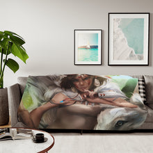 Load image into Gallery viewer, Anime Princess Mononoke Sherpa Blanket