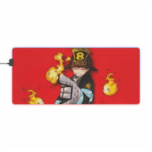 Load image into Gallery viewer, Fire Force Shinra Kusakabe RGB LED Mouse Pad (Desk Mat)