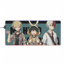 Load image into Gallery viewer, My Hero Academia Izuku Midoriya, Katsuki Bakugou RGB LED Mouse Pad (Desk Mat)
