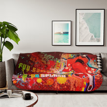 Load image into Gallery viewer, Anime Samurai Champloor Sherpa Blanket