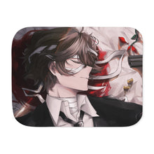 Load image into Gallery viewer, Osamu Dazai Sherpa Blanket