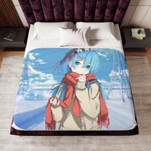 Load image into Gallery viewer, Rem Winter :3 Sherpa Blanket