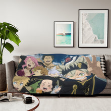 Load image into Gallery viewer, Black Clover Asta, Noelle Silva, Yami Sukehiro, Luck Voltia Sherpa Blanket