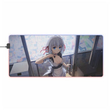 Load image into Gallery viewer, Origami Tobiichi in a maid outfit RGB LED Mouse Pad (Desk Mat)