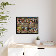 Load image into Gallery viewer, Monkey D. Luffy's crew wanted Canvas Framed Art Print