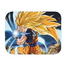 Load image into Gallery viewer, Goku in Super Saiyan 3 mode Sherpa Blanket