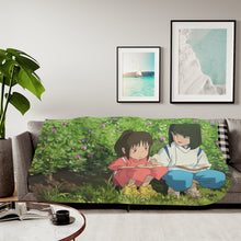 Load image into Gallery viewer, Anime Spirited Away Sherpa Blanket