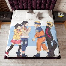 Load image into Gallery viewer, Himawari, Hinata, Naruto and Boruto Sherpa Blanket
