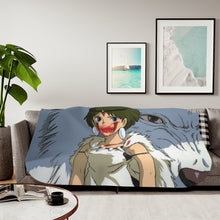 Load image into Gallery viewer, Anime Princess Mononoke Sherpa Blanket