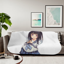 Load image into Gallery viewer, Eru Chitanda smile Sherpa Blanket