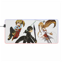 Load image into Gallery viewer, Silica, Kirito and Asuna RGB LED Mouse Pad (Desk Mat)