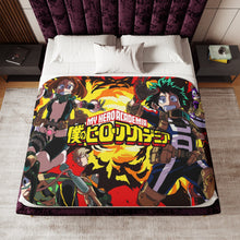 Load image into Gallery viewer, My Hero Academia Izuku Midoriya, Katsuki Bakugou, Tenya Iida, Tsuyu Asui Sherpa Blanket