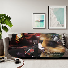 Load image into Gallery viewer, Sasuke and Itachi Sherpa Blanket