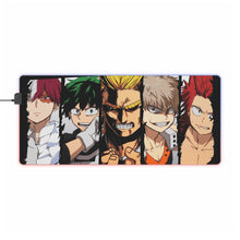 Load image into Gallery viewer, My Hero Academia Izuku Midoriya, Katsuki Bakugou, All Might RGB LED Mouse Pad (Desk Mat)