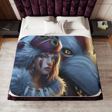 Load image into Gallery viewer, Princess Mononoke Sherpa Blanket