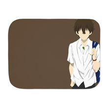 Load image into Gallery viewer, Hōtarō Oreki Minimalist Sherpa Blanket