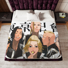 Load image into Gallery viewer, Tokyo Revengers Keisuke Baji, Takashi Mitsuya, Kazutora Hanemiya Sherpa Blanket