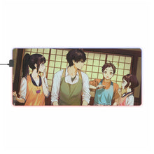 Load image into Gallery viewer, Hyouka Eru Chitanda, Satoshi Fukube, Mayaka Ibara RGB LED Mouse Pad (Desk Mat)
