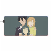 Load image into Gallery viewer, KIRITO ASUNA & YUI minimalist RGB LED Mouse Pad (Desk Mat)
