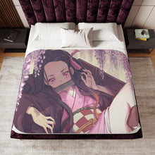 Load image into Gallery viewer, Nezuko Kamado Sherpa Blanket