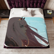 Load image into Gallery viewer, Zero Two Fanart Sherpa Blanket