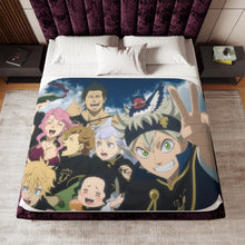 Load image into Gallery viewer, Black Clover Asta, Noelle Silva, Yami Sukehiro, Luck Voltia Sherpa Blanket