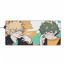 Load image into Gallery viewer, My Hero Academia Izuku Midoriya, Katsuki Bakugou RGB LED Mouse Pad (Desk Mat)