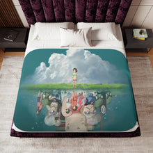 Load image into Gallery viewer, Anime Spirited Away Sherpa Blanket