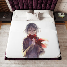 Load image into Gallery viewer, Mikasa Akerman Sherpa Blanket