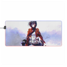 Load image into Gallery viewer, Mikasa Ackerman RGB LED Mouse Pad (Desk Mat)