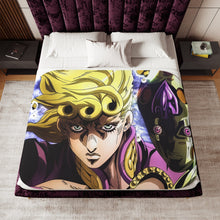 Load image into Gallery viewer, Giorno Giovanna & Golden Experience Requiem Sherpa Blanket
