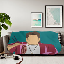 Load image into Gallery viewer, Poppo Anohana Minimalist Sherpa Blanket