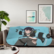 Load image into Gallery viewer, Tamaki Kotatsu from Fire Force Minimalistfor Dekstop Sherpa Blanket