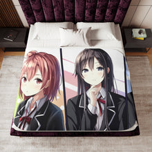 Load image into Gallery viewer, My Teen Romantic Comedy SNAFU Hachiman Hikigaya, Yukino Yukinoshita, Yui Yuigahama Sherpa Blanket
