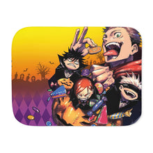 Load image into Gallery viewer, Yuji Itadori Satoru Gojo Nobara Kugisaki Megumi Fushiguro and Blindfold Sherpa Blanket