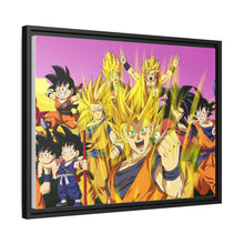 Load image into Gallery viewer, The many forms of Goku throughout the years Canvas Framed Art Print