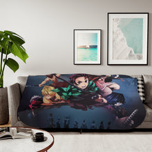 Load image into Gallery viewer, Anime Demon Slayer: Kimetsu no Yaiba Sherpa Blanket