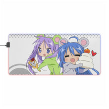 Load image into Gallery viewer, Lucky Star Konata Izumi, Kagami Hiiragi RGB LED Mouse Pad (Desk Mat)