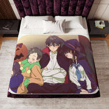 Load image into Gallery viewer, Hyouka Eru Chitanda, Satoshi Fukube, Mayaka Ibara Sherpa Blanket